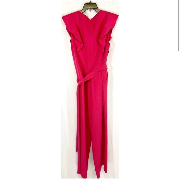 Tahari Pink peplum sleeve jumpsuit - Picture 4 of 4